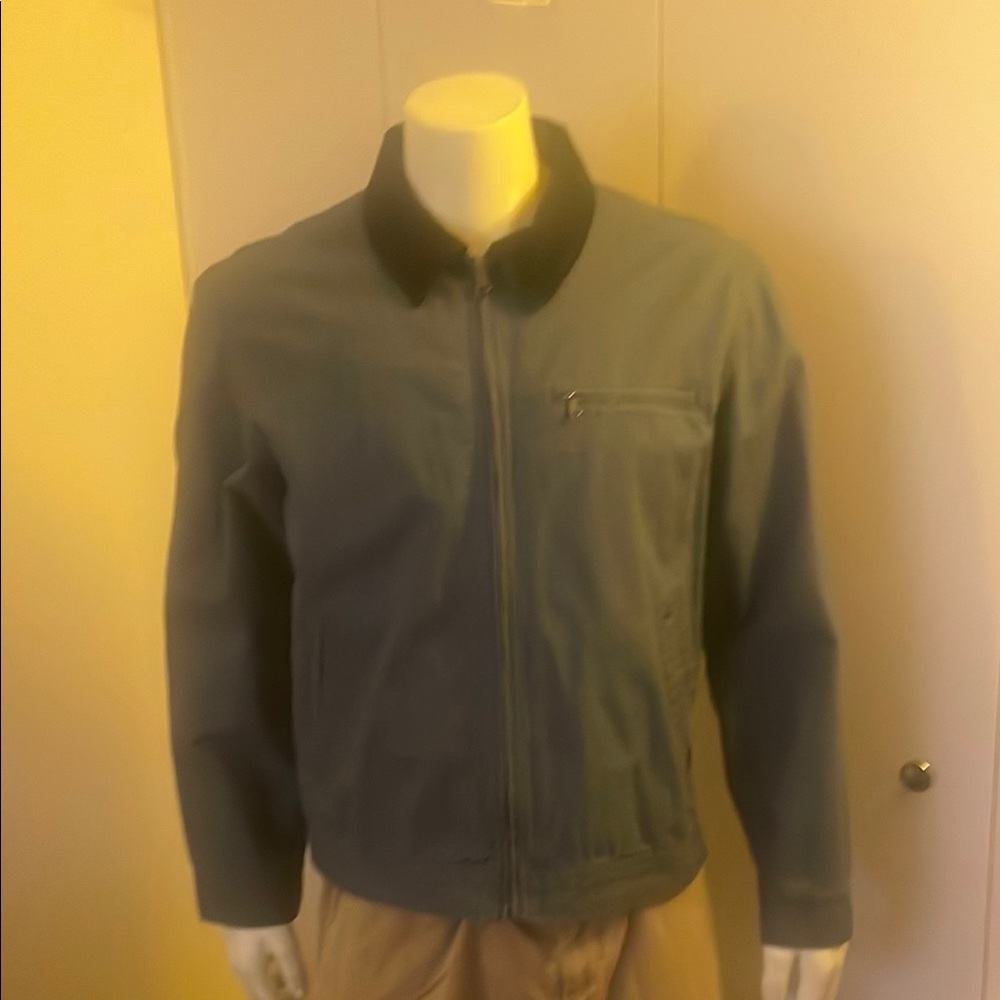Wallace and Barnes Blue - corduroy collar / flannel lined  Zip-Up Jacket - Picture 2 of 7
